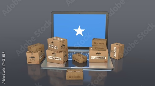 Somalia, Federal Republic of Somalia, E-Commerce Visual Design, Social Media Images. 3D rendering. photo