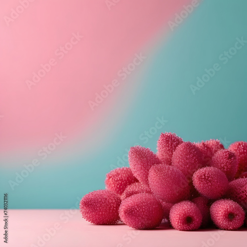 magenta on pastel background with copy space, stylish bright banner