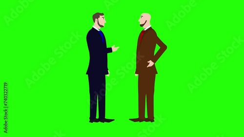 Wallpaper Mural Animation of two business man character talking each other on green screen chroma key Torontodigital.ca
