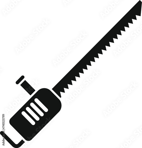 Tree trimming device icon simple vector. Energy service. Pruning saw trim