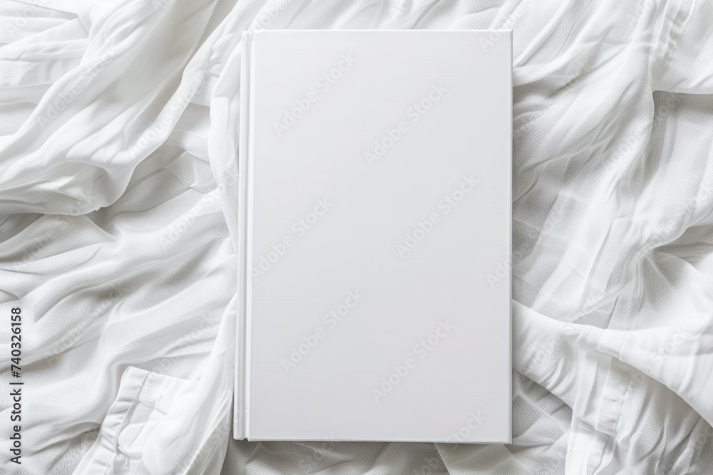 Pristine white book cover clean design - obrazy, fototapety, plakaty 
