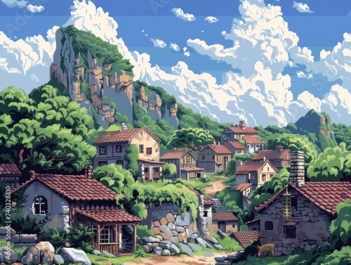 Retro video game landscape the new nostalgia pixel art