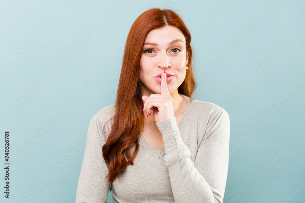 Beautiful redhead caucasian woman looking happy Beautiful redhead caucasian woman looking happy