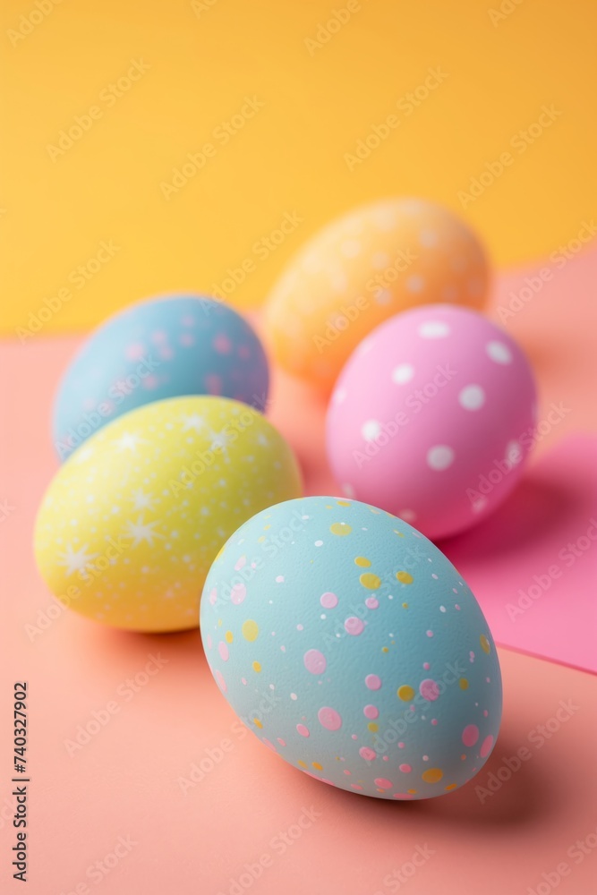 Easter colorful eggs. Generative AI