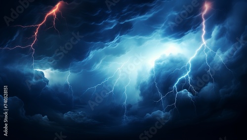 Night Sky Lightning, Rainstorm Flash, Weather Phenomenon, Thunderstorm Image, Electric Storm, Atmospheric Electricity