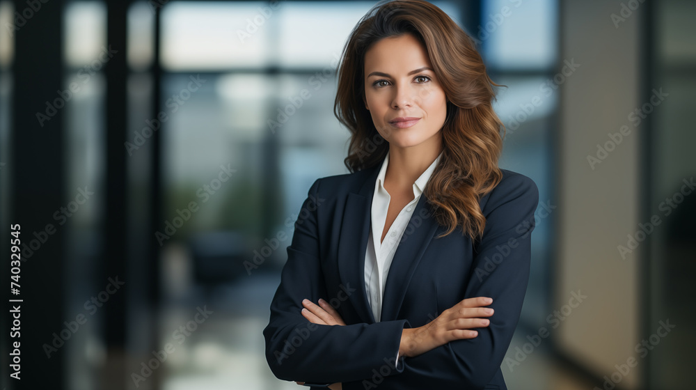 Beautiful and Confident Businesswoman in Office Environment. AI Generative. Beautiful and Confident Businesswoman in Office Environment. AI Generative.