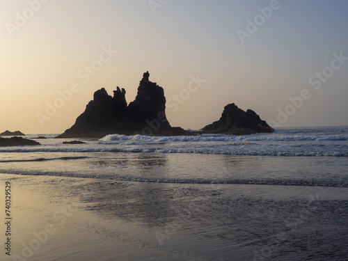 Beach Playa de Benijo on Tenerife