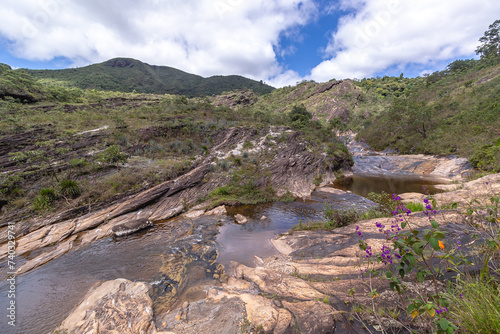 rio na cidade de Barão de Cocais, Estado de Minas Gerais, Brasil photo