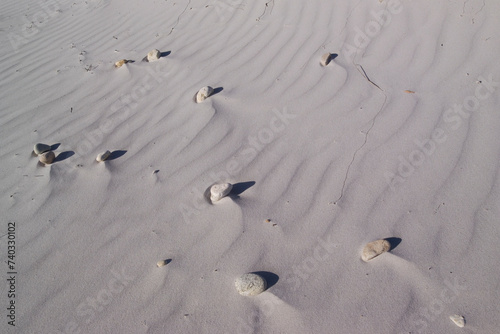 windmarks on the beach Forme scopite dal vento e dalla risacca sulla spiaggia La Cinta. San Teodoro. Nuoro, Sardegna. Italia