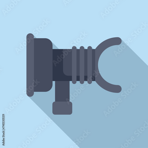Oxygen dive tool icon flat vector. Scuba adventure. Sport ocean sea