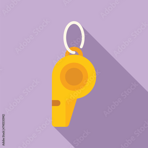 Diving whistle icon flat vector. Exotic travel. Extreme nature adventure