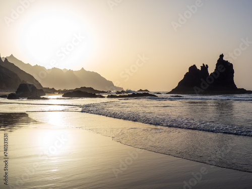 Beach Playa de Benijo on Tenerife