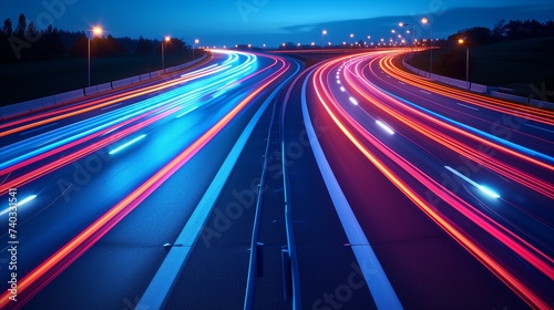 Twilight Traffic Flow on a Busy Highway