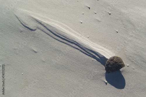 windmarks on the beach Forme scopite dal vento e dalla risacca sulla spiaggia La Cinta. San Teodoro. Nuoro, Sardegna. Italia photo