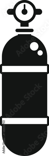 Oxygen balloon icon simple vector. Summer adventure. Center ocean water