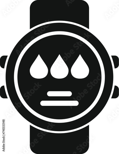 Diving professional watch icon simple vector. Energetic adventure. Summer travel