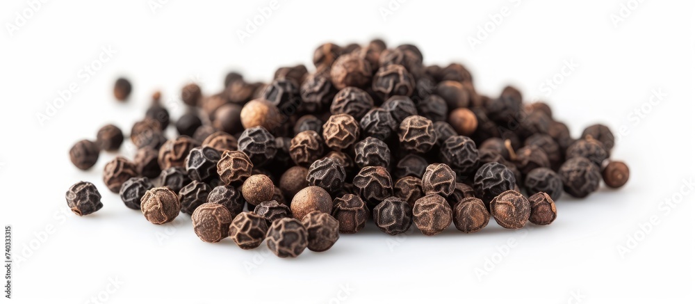 A popular spice used in cuisine, black pepper is a staple food ingredient known for its pungent flavor. This natural material is commonly used to season dishes and is considered a superfood A popular spice used in cuisine, black pepper is a staple food ingredient known for its pungent flavor. This natural material is commonly used to season dishes and is considered a superfood