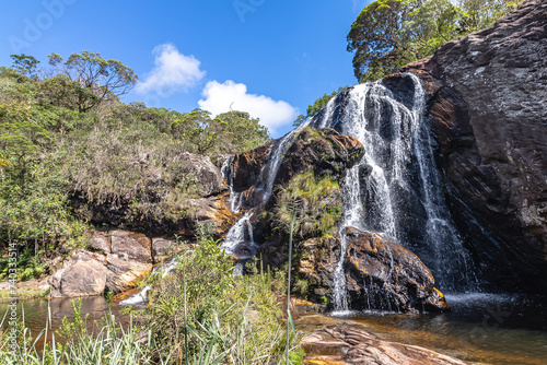 cachoeira no distrito de Cocais, na cidade de Barão de Cocais, Estado de Minas Gerais, Brasil photo