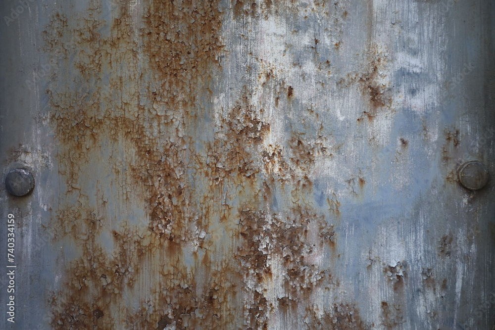 corroded wrought iron fence , old metal ornaments