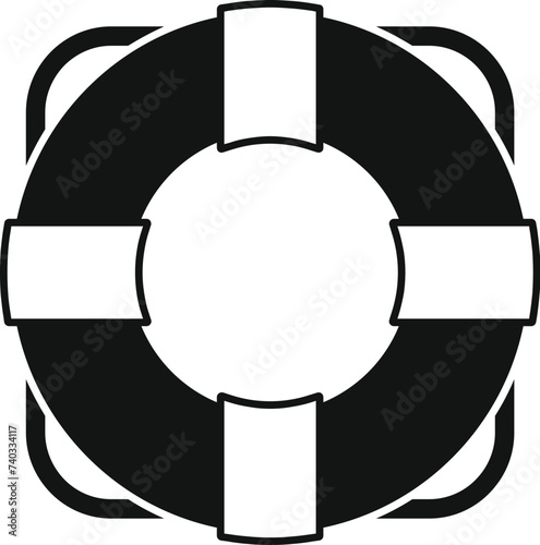 Life buoy icon simple vector. Diving travel. Fishing adventure ocean