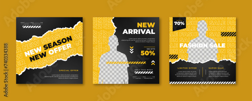 Fashion social media post template. Urban fashion sale social media post template	