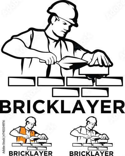 bricklayer logo brick label template