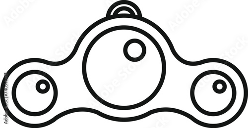 Trend finger point icon outline vector. Antistress toy. Wrap children game photo