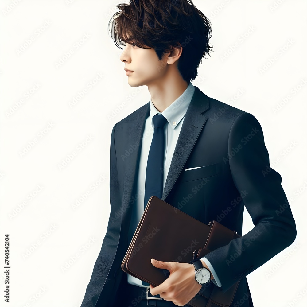 A busy office worker in modern society, faithful to his work. Will you be a slave or a capitalist of capitalism. Generative AI A busy office worker in modern society, faithful to his work. Will you be a slave or a capitalist of capitalism. Generative AI