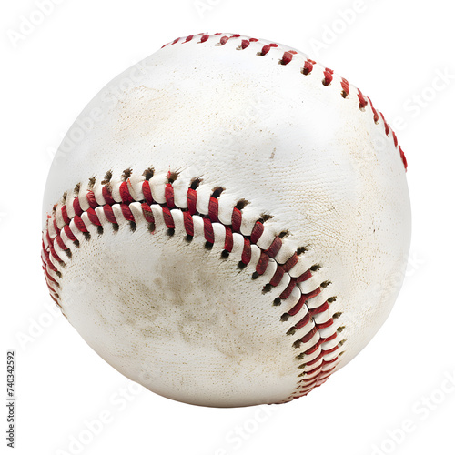 White Baseball With Red Stitch