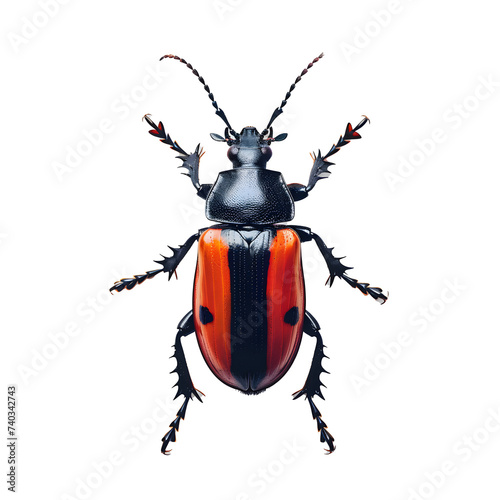Black and Orange Beetle With Long Antennae © Ilugram