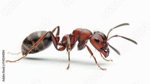 An Ant on a white background