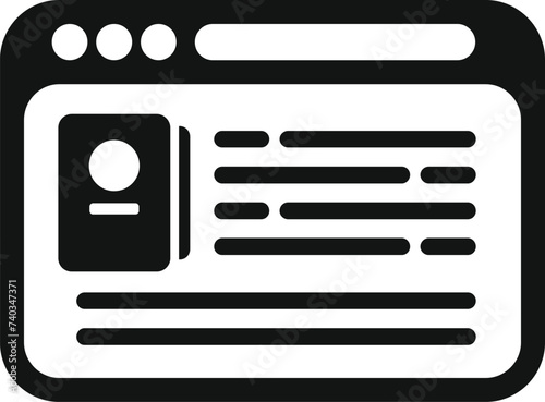 Web author books icon simple vector. Literature school. Education digital