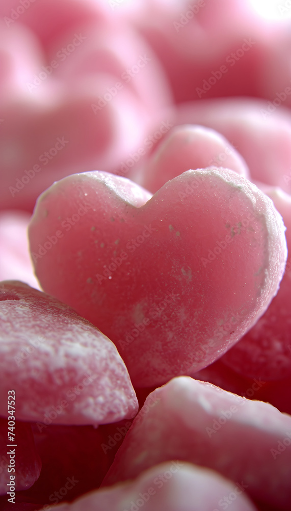 Obraz premium Pink Hearts Candies