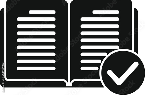 Read online book icon simple vector. Store app audio. School distance