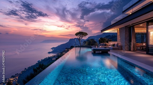 luxury resort with pool and beautiful view © toomi123
