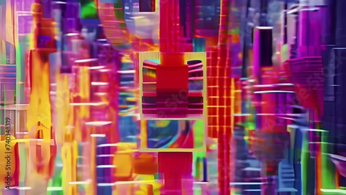abstract video glitch