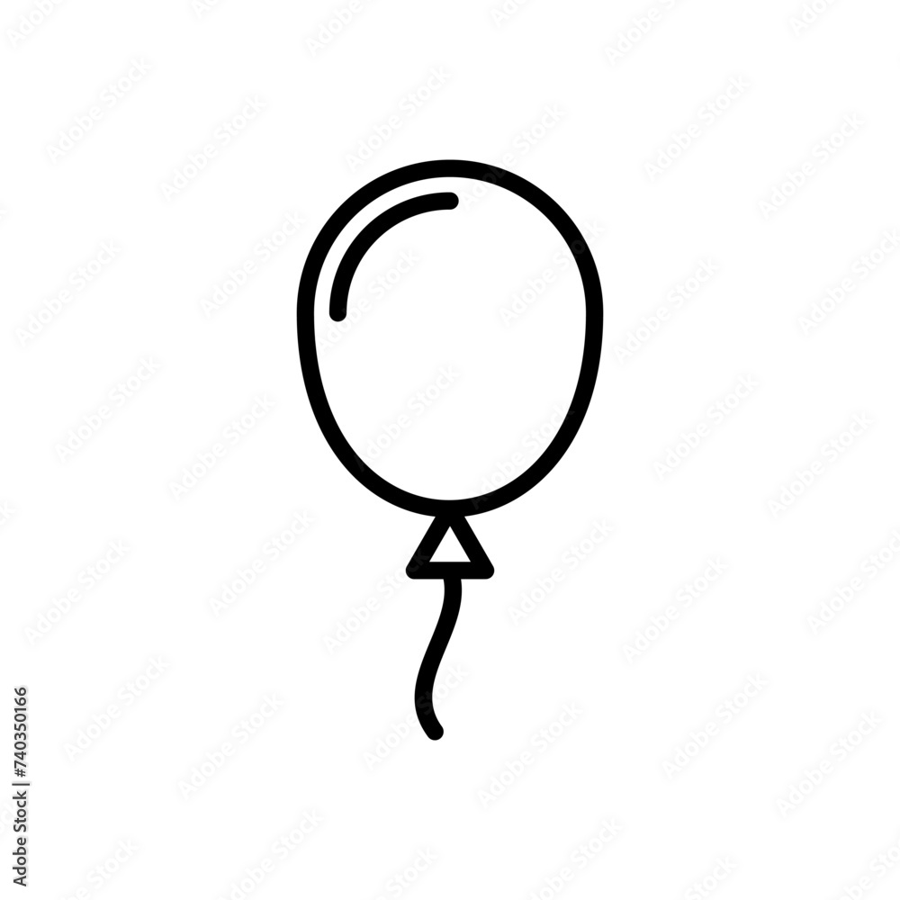 Balloon icon vector. party balloon icon decoration birthday vector. Balloon black silhouette icon Balloon icon vector. party balloon icon decoration birthday vector. Balloon black silhouette icon