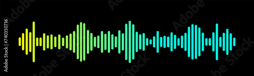 Sound Wave Symbol of Equaliser. Isolated on background. Gradient Vector Illustration Design.