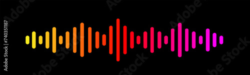 Sound Wave Symbol of Equaliser. Isolated on background. Gradient Vector Illustration Design.