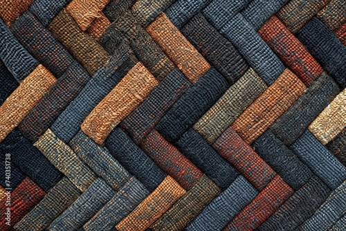 Herringbone pattern with detailed weaving © Leoarts