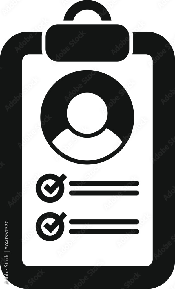 Cv clipboard client icon simple vector. Anti paper. Team process personal Cv clipboard client icon simple vector. Anti paper. Team process personal