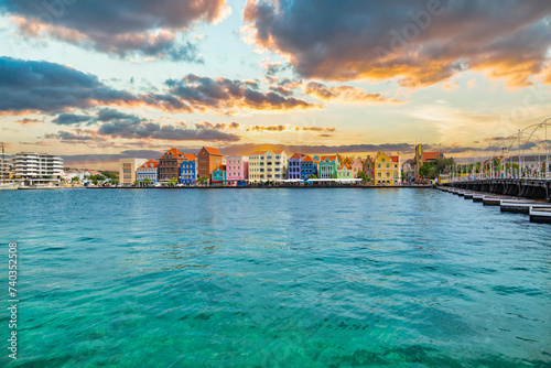 Bild auf Leinwand Handelskade in Willemstad, Curacao