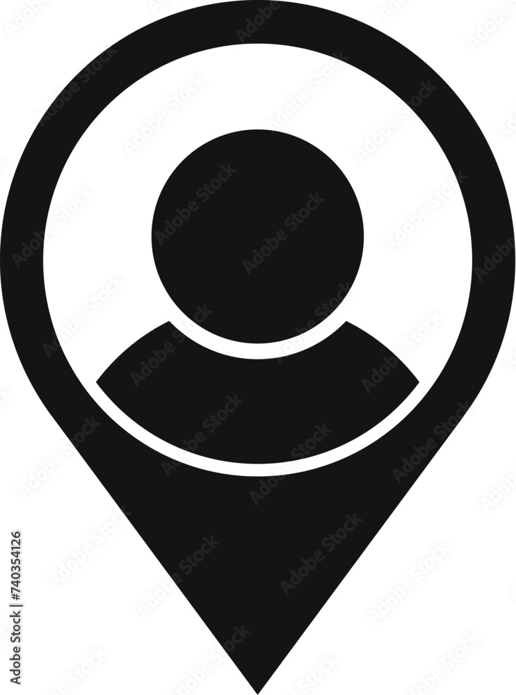 Client online location icon simple vector. Design market. Process identity Client online location icon simple vector. Design market. Process identity