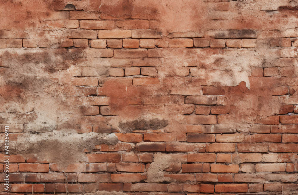 Brown brick wall, brick texture, aged wall Brown brick wall, brick texture, aged wall