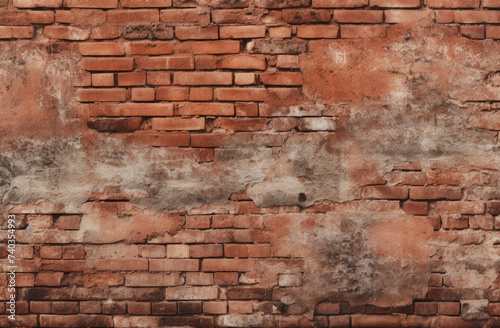 Brown brick wall  brick texture  aged wall