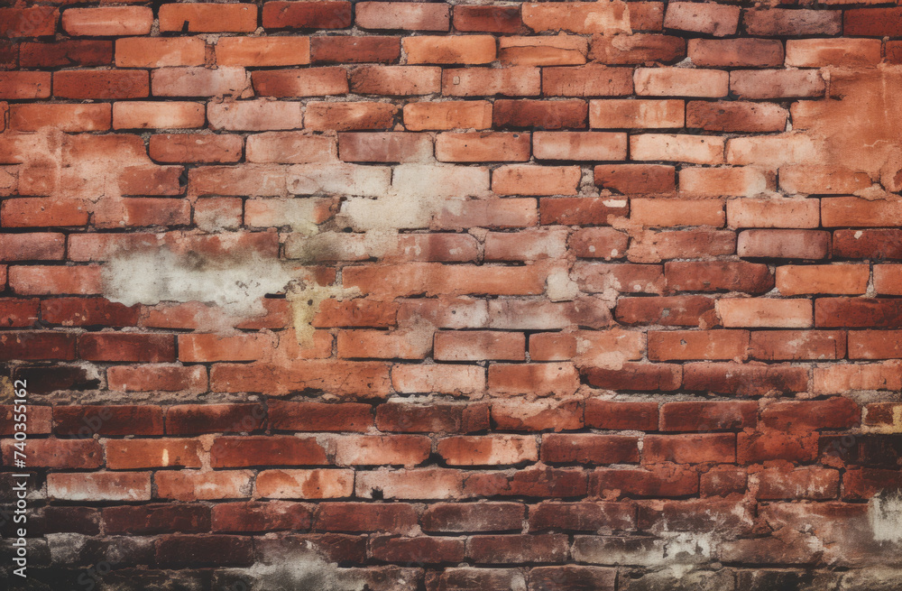 Brown brick wall, brick texture, aged wall Brown brick wall, brick texture, aged wall