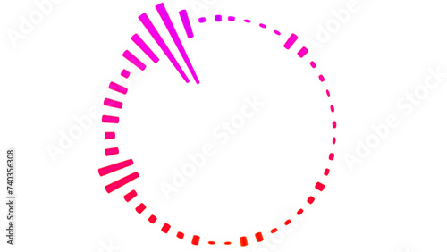 Circle shaped digital sound waves
