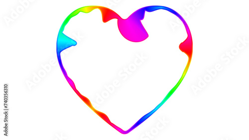 Heart shape digital sound wave