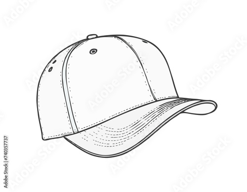 Hand drawn hipster cap illustration
