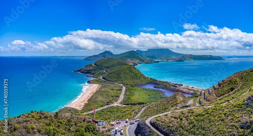 St Kitts Drone Skyline Aerial Panorama photo